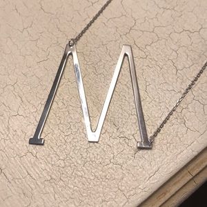 Sterling Silver sideways M necklace ✨BRAND new.